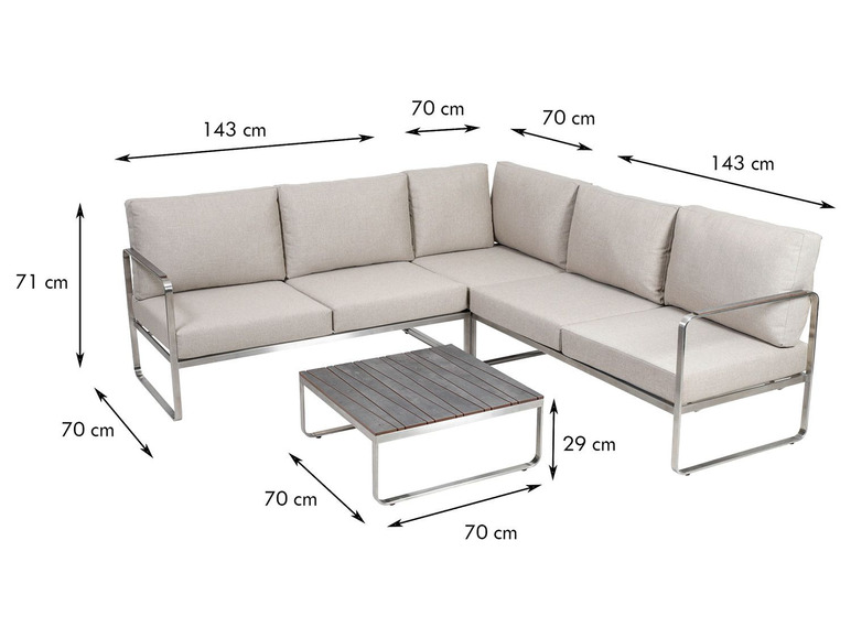 greemotion Lounge-Set »Sydney«, Edelstahl aus