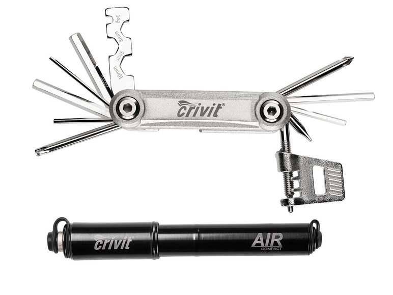 Gehe zu Vollbildansicht: CRIVIT® Mini-Luftpumpe/Fahrrad-Werkzeug, inklusive Kunststoff-Halterung oder Tragetasche - Bild 1