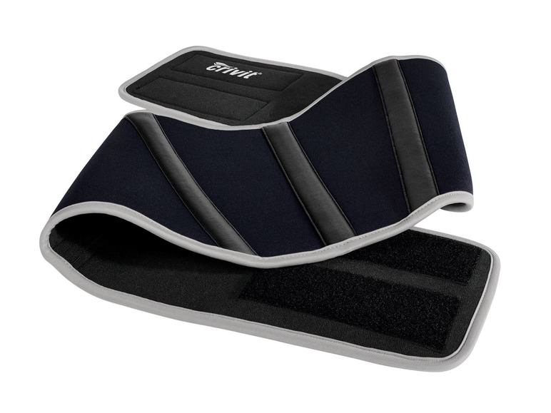 Ein schwarzer Crtivit Fitnessgürtel mit Klettverschluss.