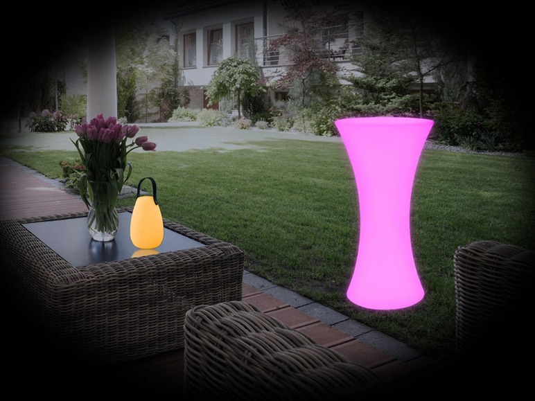 Gehe zu Vollbildansicht: LIVARNO LUX® Stehtisch, beleuchtet, dimmbar, Farbwechselprogramme, mit Akku, Fernbedienung - Bild 4