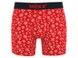Rote Boxershorts mit Weihnachtsmuster von MeXX.