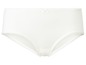 Weiße Baumwoll-Unterhose mit Spitze.