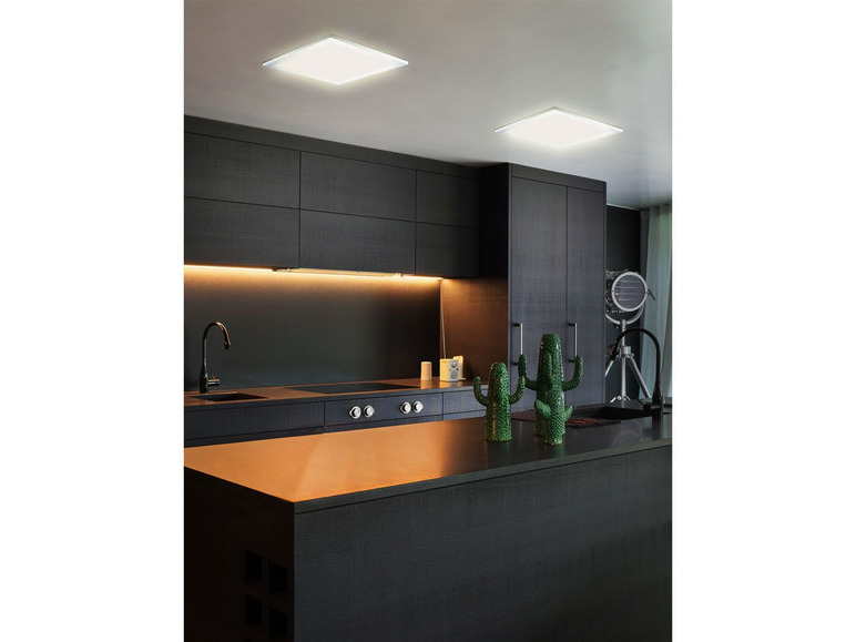 Gehe zu Vollbildansicht: Nino Leuchten LED-Deckenleuchte »Panelo«, aus Kunststoff, viereckig, warmweiß - Bild 2