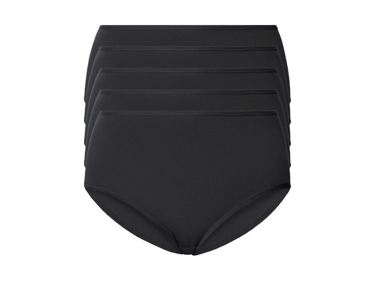 Ein Set mit vier schwarzen Damen-Slips.