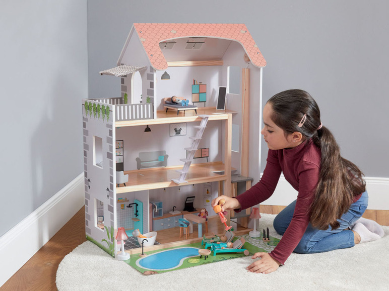 Gehe zu Vollbildansicht: Playtive Puppenhaus aus Holz - Bild 3