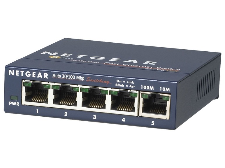 Gehe zu Vollbildansicht: NETGEAR FS105 ProSafe 5PT Fast Ethernet Switch - Bild 2