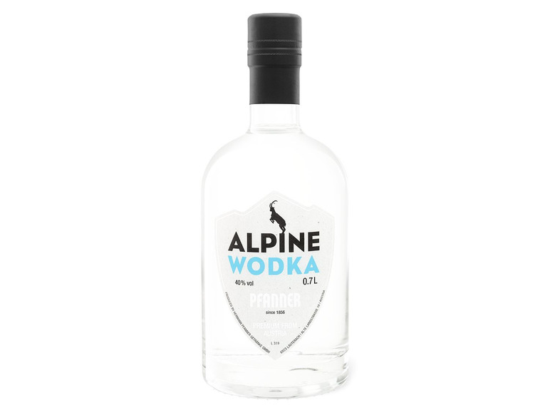 40% Geschenkbox mit Alpine Vol Wodka Pfanner