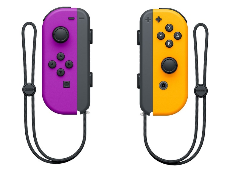 Gehe zu Vollbildansicht: Nintendo Joy-Con 2er-Set Neon-Lila/Neon-Orange - Bild 1