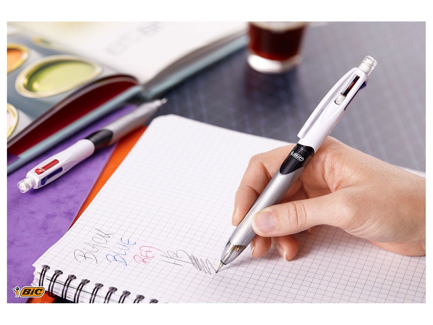 BIC 4Colours Grip 3+1HB Kugelschreiber LIDL