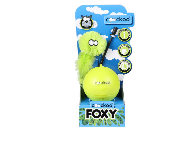 Gehe zu Vollbildansicht: europet bernina Katzenspielball »Foxy Magic Ball« mit Angel und Timer - Bild 2