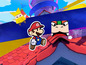 Mario, Bowser und ein Origami-Gegner in einem Paper Mario Spiel.