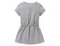 Graues Kleid mit kurzen Ärmeln für Mädchen.
