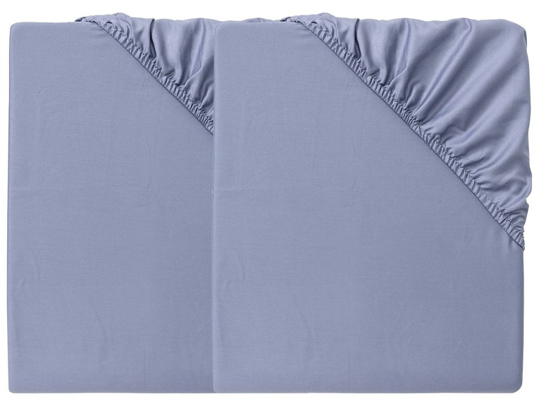 Gehe zu Vollbildansicht: MERADISO® 2 Baumwoll-Satin-Spannbettlaken, 90-100 x 200 x 25 cm - Bild 10