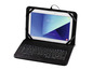 Ein schwarzes Tablet mit Tastatur