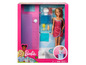 Barbie Puppe mit Badezimmer-Spielset, inklusive Dusche mit Wasserfunktion.
