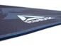 Eine blaue Reebok Yogamatte mit geriffelter Oberfläche.