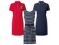 Zwei Poloshirts und ein gestreiftes Kleid.