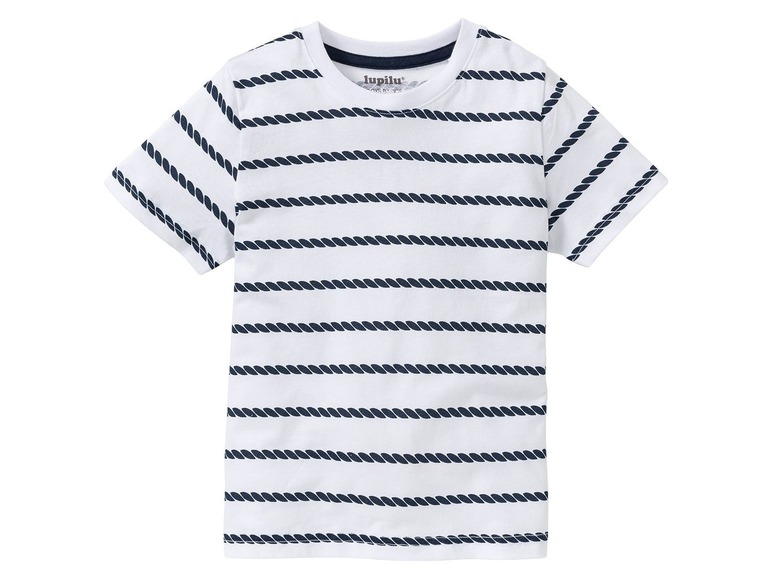 Gehe zu Vollbildansicht: LUPILU® T-Shirts Jungen, 4 Stück, weiche Single-Jersey-Qualität, hoher Bio-Baumwollanteil - Bild 40