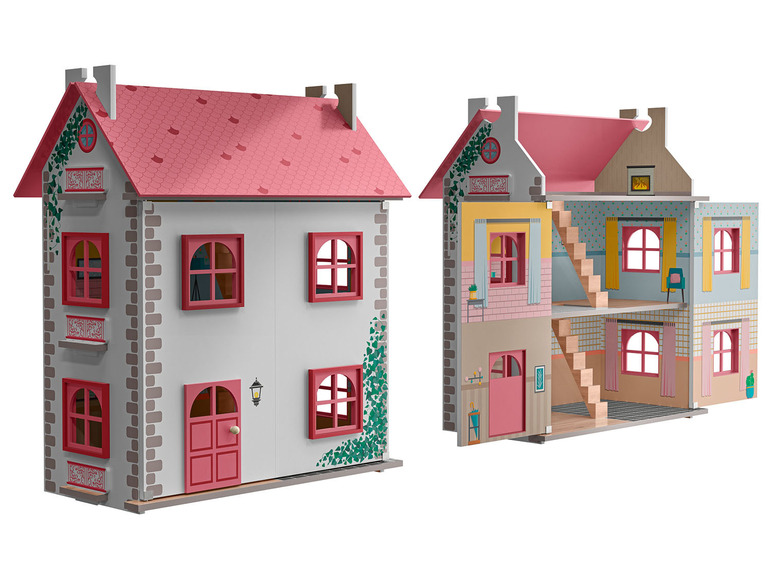 Gehe zu Vollbildansicht: Playtive Holz Puppenhaus Cabinet, drei Etagen - Bild 19