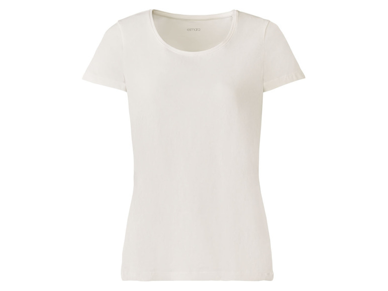 Gehe zu Vollbildansicht: esmara Damen T-Shirt, 2 Stück, mit weitem Rundhalsausschnitt - Bild 3