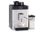 Eine Melitta Caffeo Varianza CSP Kaffeemaschine mit Milchaufschäumer.