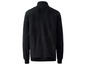 Ein schwarzer Fleece-Pullover mit Reißverschluss.