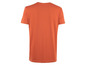 Ein orangefarbenes T-Shirt mit kurzen Ärmeln.