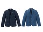 Zwei dunkelblaue Blazer, einer für Jungen und einer für Mädchen.