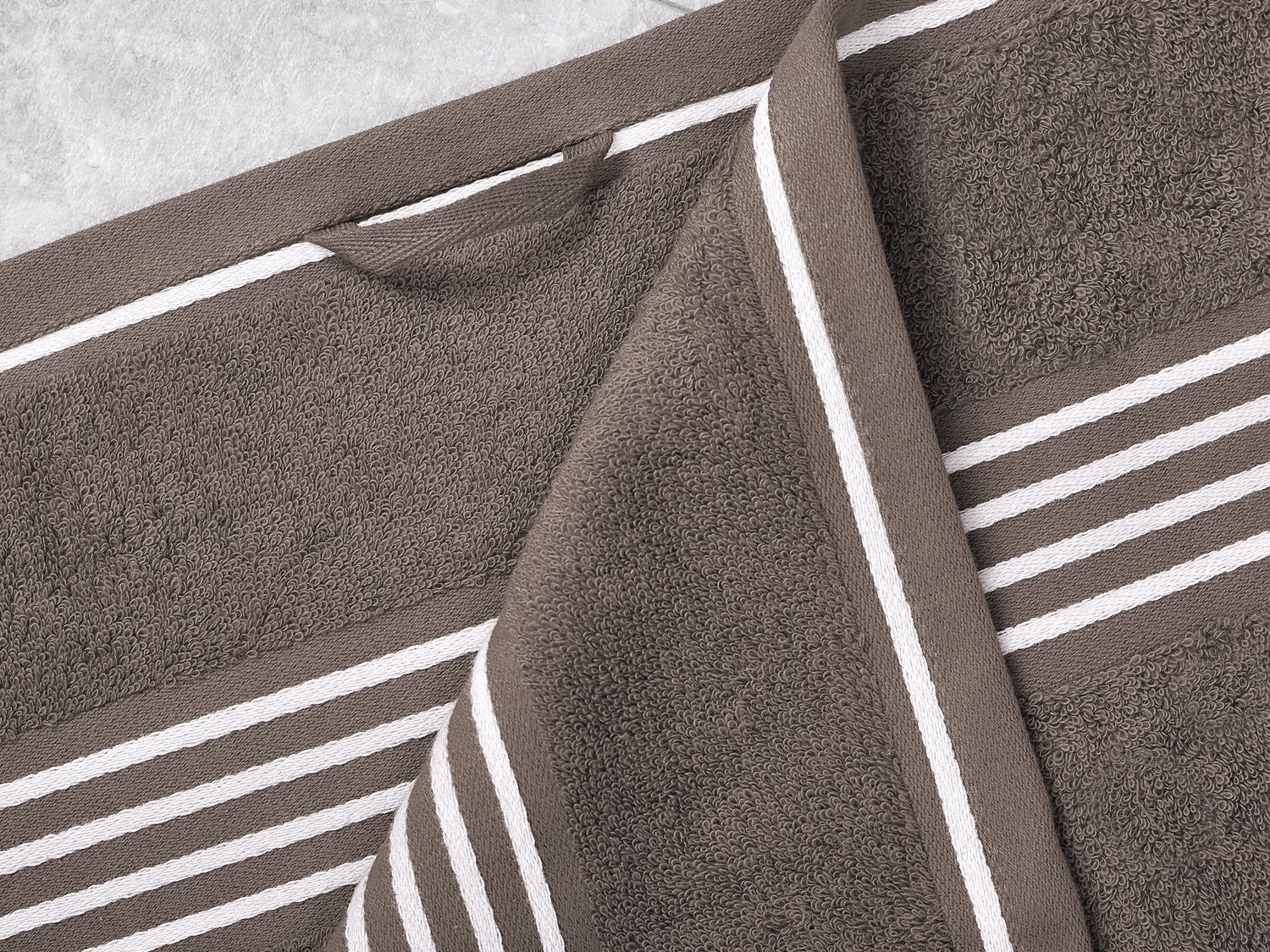 GÖZZE Duschtuch Rio 70 x 140 cm (Taupe) – Bild 3 von 4