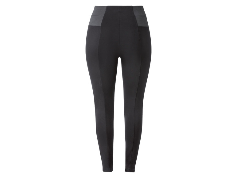 Schwarze Leggings mit hoher Taille.