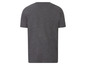 Ein dunkelgraues T-Shirt mit kurzen Ärmeln.