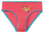 Rosa Unterhose mit blauem Saum und einem Bild von Skye aus der Paw Patrol.