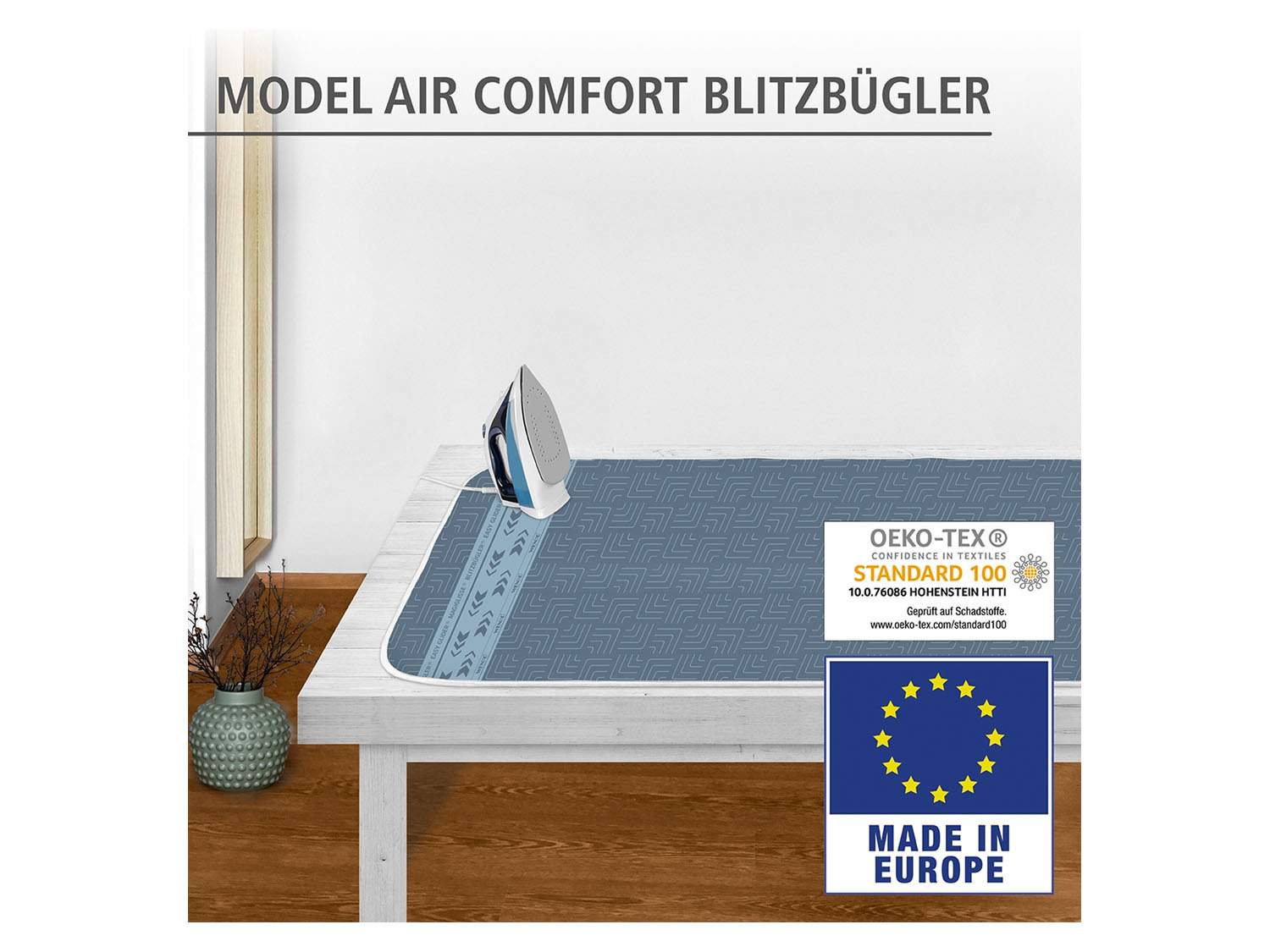 Wenko Bügeldecke »Air Comfort« Blitzbügler, dampfbügel…