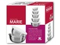 Ein 5-teiliges Set Marie Edelstahlschüsseln mit Deckeln.