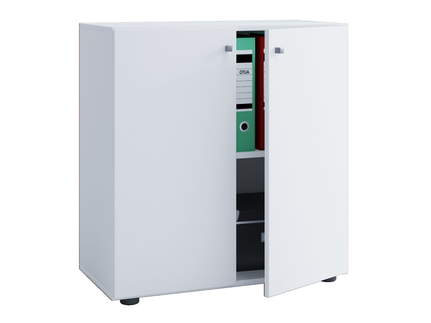 VCM Büroschrank Lona (mit Drehtüren, Weiß, L) | 04051814370892