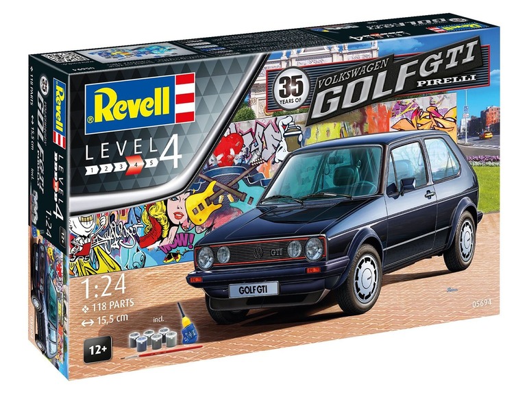 Gehe zu Vollbildansicht: Revell Geschenkset »35 Years VW Golf GTI Pirelli«, Modellauto, Maßstab 1:24, ab 12 Jahren - Bild 11