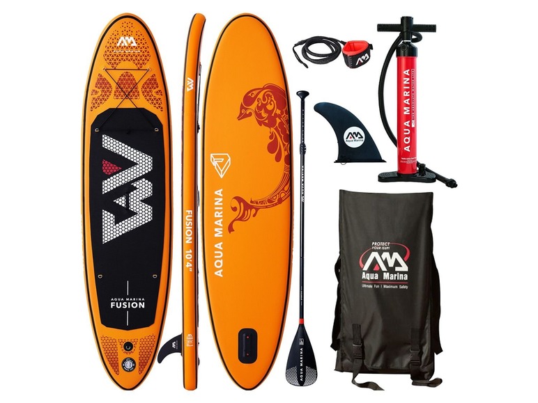 Gehe zu Vollbildansicht: Aqua Marina SUP Board »Fusion«, für Flachwasser, 1 Zentralfinne, mit Paddel und Tasche - Bild 1