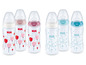 NUK Babyflaschen mit Blumen- und Sternen-Design.