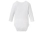 Weißer Baby-Body mit langen Ärmeln