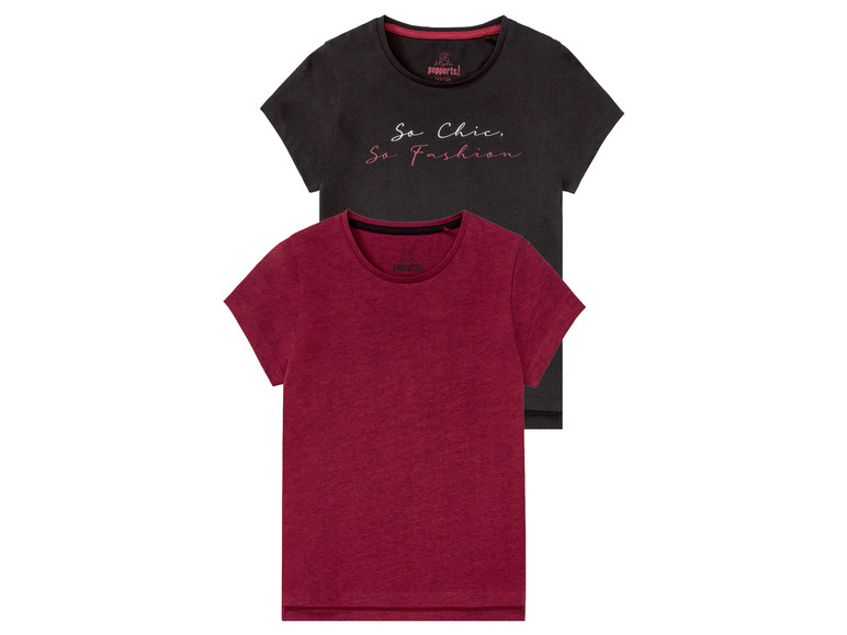 Gehe zu Vollbildansicht: pepperts Mädchen T-Shirts, 2 Stück, mit seitlichem Schlitz - Bild 2