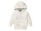 Weißer Baby-Hoodie mit Kapuze und 'Polar'-Logo.