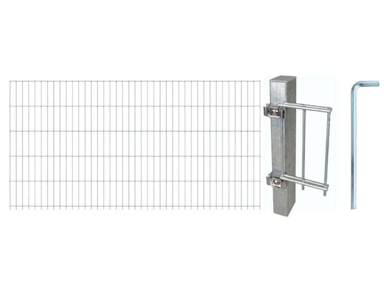 Gehe zu Vollbildansicht: ALBERTS Doppelstabmattenzaun-Grundset, Länge 10 m - Bild 1