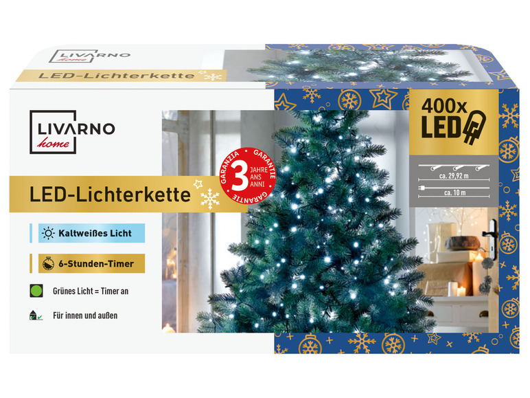 Gehe zu Vollbildansicht: LIVARNO home Lichterkette, mit 400 LEDs - Bild 4