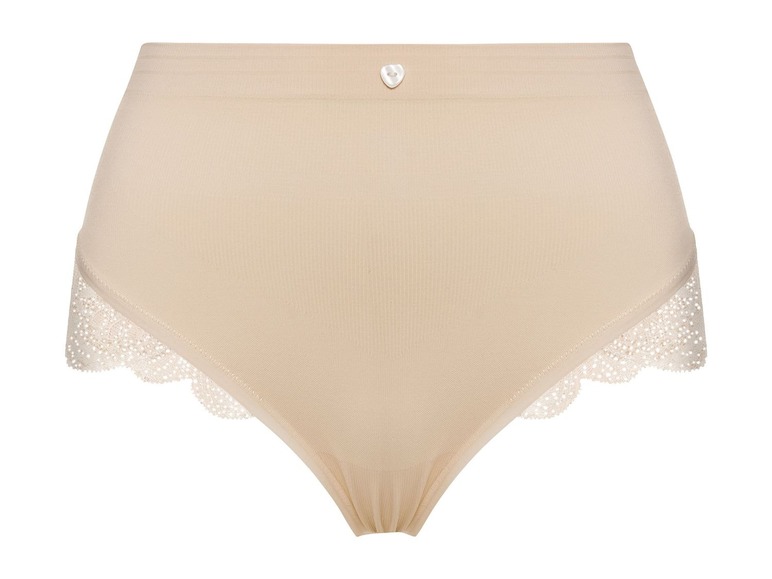 Beige Unterhose mit Spitze