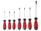Ein Satz von sieben Parkside Schraubendrehern.
