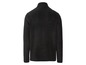 Schwarzes Fleece-Jackett mit Stehkragen.