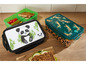 Lunchboxen mit Panda- und Leopard-Motiv.