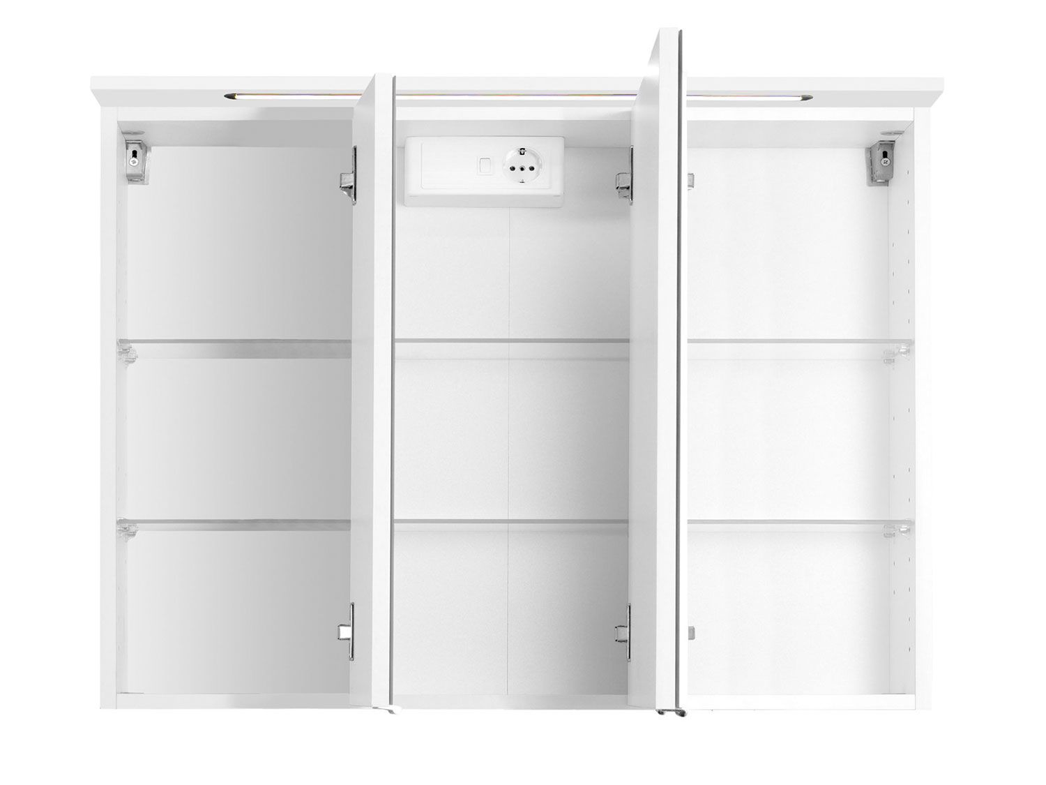 HELD Bologna 3D Spiegelschrank 60/70/80/90/100cm (LED Einbauleuchte, Weiß, 90 cm) – Bild 2 von 4
