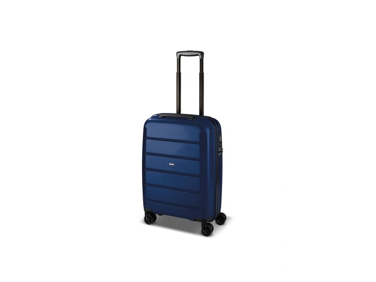 Gehe zu Vollbildansicht: TOPMOVE® Koffer, 30 L Volumen, bis 10 kg Füllgewicht, 4 Rollen, Polypropylen-Schale, blau - Bild 3