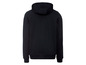 Ein schwarzer Hoodie mit Kapuze.
